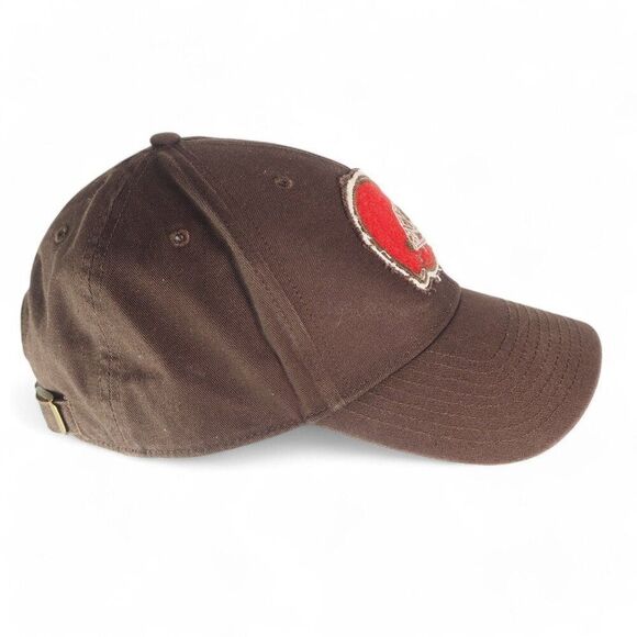 47' Brand Cleveland Browns Helmet Strapback Hat Brown / Orange OS - Picture 4 of 8